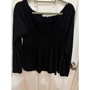 Adorable White Birch Ribbed Top Oversized M (Like New)